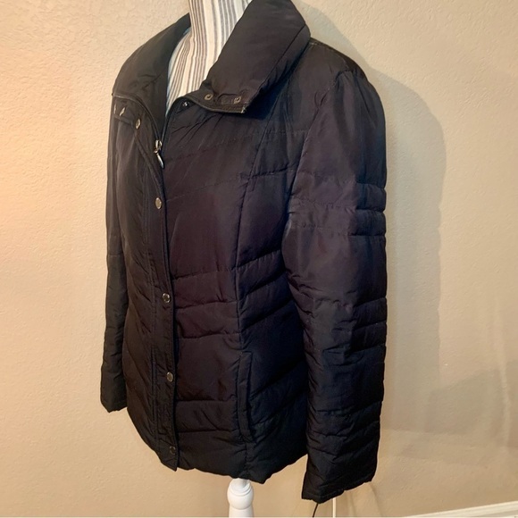 Kenneth Cole Reaction Coat Large Black Puffer Jacket Duckdown Wildfowl Feathers - Picture 6 of 16